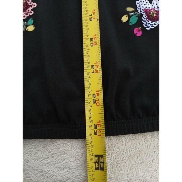 INC International Concepts Women's Embellished Bubble Hem Halter Top Black PXL - Picture 12 of 16